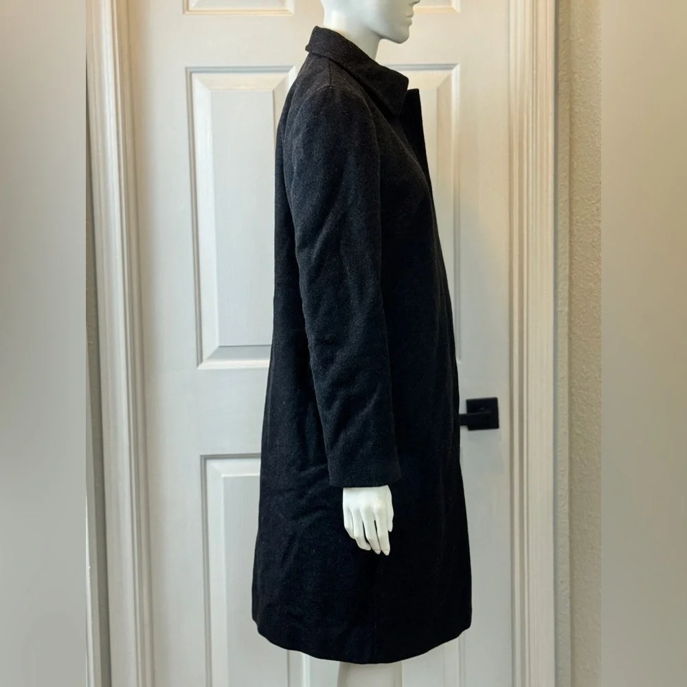 J Crew Men's Black Wool Blend Coat Size Medium